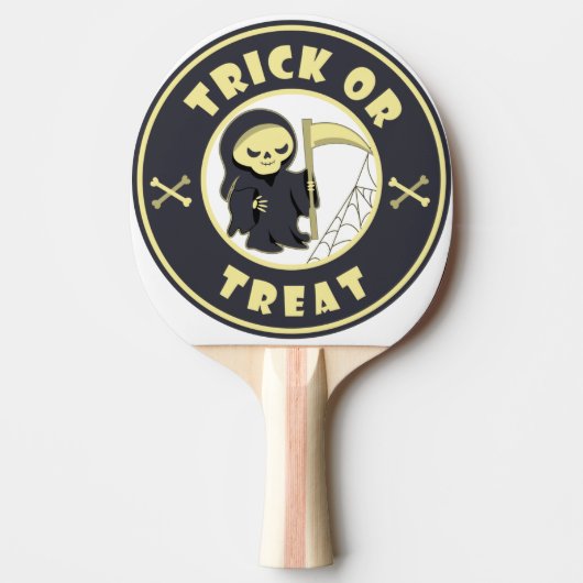Raquette De Ping Pong Trick ou traiter Halloween griffeur caractère (Devant)