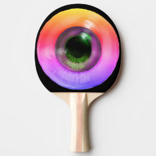 Raquette De Ping Pong Trippie psychédélique bizarre Hippie bizarre Oeil