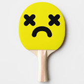 Raquette De Ping Pong Triste Visage Jaune (Devant)