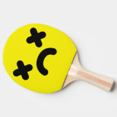 Raquette De Ping Pong Triste Visage Jaune (Côté)