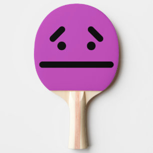 Raquette De Ping Pong Triste Visage Vide Violet