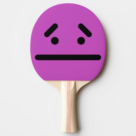 Raquette De Ping Pong Triste Visage Vide Violet  (Devant)