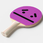 Raquette De Ping Pong Triste Visage Vide Violet  (Devant Angle)