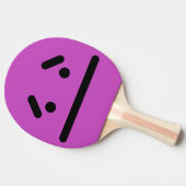 Raquette De Ping Pong Triste Visage Vide Violet  (Côté)
