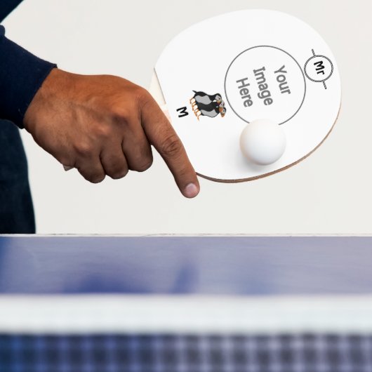 Raquette De Ping Pong Trois adorables Puffin debout ensemble Carton (Insitu)