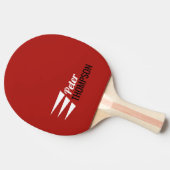 Raquette De Ping Pong trois bandes de style rouge (Côté)