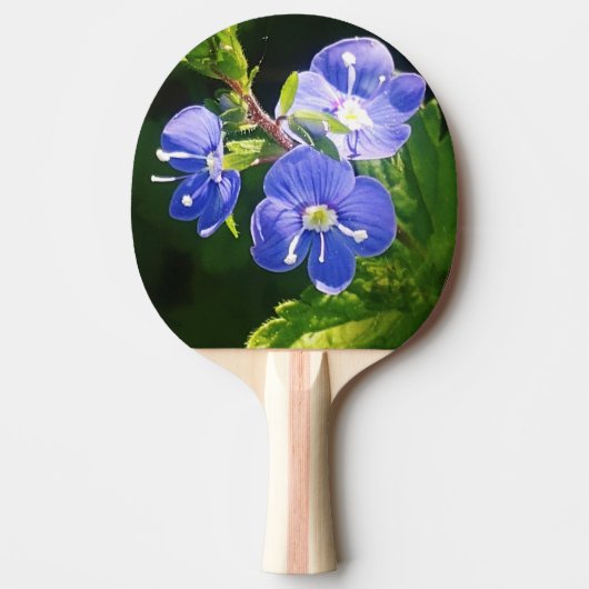 Raquette De Ping Pong Trois fleurs bleues (Devant)