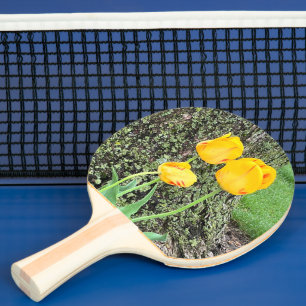 Raquette De Ping Pong Trois Tulipes Jaunes /
