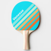 Raquette De Ping Pong Tropic Splash Angled Striping with Name (Dos)