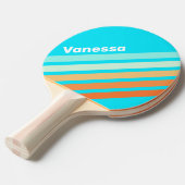 Raquette De Ping Pong Tropic Splash Angled Striping with Name (Devant Angle)