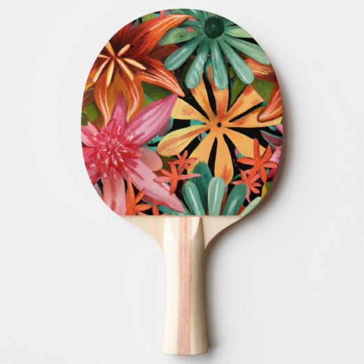 Raquette De Ping Pong tropical/hawaïen/floral/fleur (Devant)
