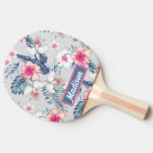 Raquette De Ping Pong Tropical Orchid Floral (Côté)