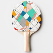 Raquette De Ping Pong Trucs géométriques Abstraits dorés modernes (Dos)