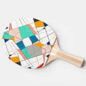 Raquette De Ping Pong Trucs géométriques Abstraits dorés modernes (Côté)
