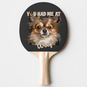 Raquette De Ping Pong Tu M'As Eu À Woof Amoureux de les chiens de Pomé