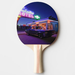 Raquette De Ping Pong Tucumcari, Nouveau Mexique, Etats-Unis. Itinéraire
