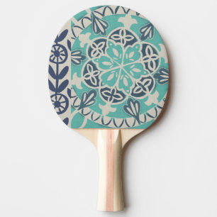 Raquette De Ping Pong Tuile bleue I de batik
