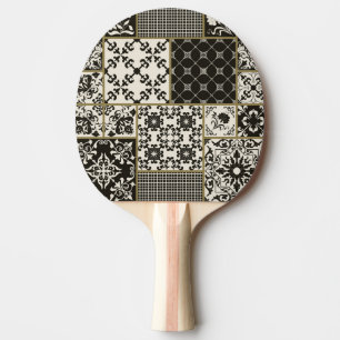 Raquette De Ping Pong Tuiles de Majolica Motifs islamiques.