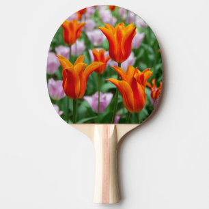 Raquette De Ping Pong Tulipes orange vif dans le parc