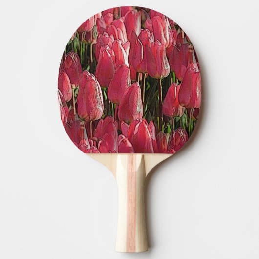 Raquette De Ping Pong Tulipes roses florales (Devant)