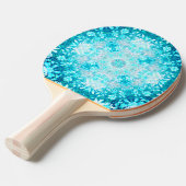 Raquette De Ping Pong Turquoise Aqua Blue Floral (Devant Angle)