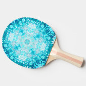 Raquette De Ping Pong Turquoise Aqua Blue Floral (Côté)