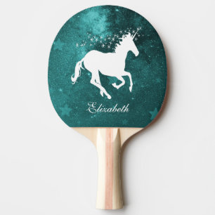 Raquette De Ping Pong Turquoise Unicorne Personnalisé Ping Paddle