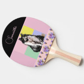Raquette De Ping Pong Tuxedo Chat Chats Pastel Filles Roses Personnalisa (Côté)