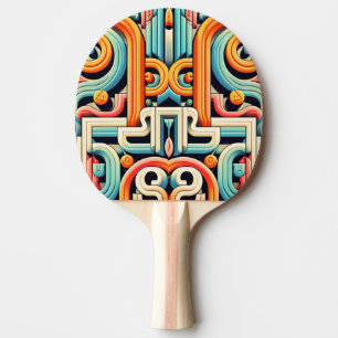 Raquette De Ping Pong Typographie des formes géométriques Motifs Abstrai