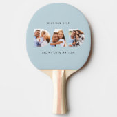 Raquette De Ping Pong Typographie graphique moderne Multi photo papa ble (Devant)