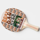 Raquette De Ping Pong Typographie rétro super Meilleure photo Papa Jamai (Côté)