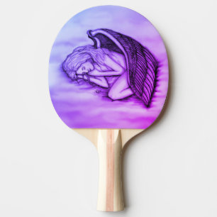 Raquette De Ping Pong Un Ange endormi sur les nuages des cieux