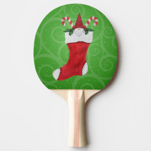 Raquette De Ping Pong Un Casquette rouge en vert pour Noël