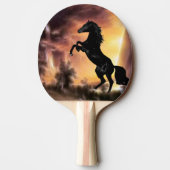 Raquette De Ping Pong Un cheval de Stallion friésien (Dos)