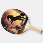 Raquette De Ping Pong Un cheval de Stallion friésien (Côté)