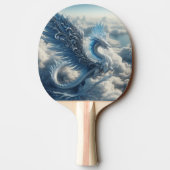 Raquette De Ping Pong Un dragon superbe entouré de nuages (Dos)
