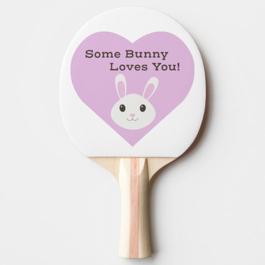 Raquette De Ping Pong Un Lapin T'Aime (Devant)