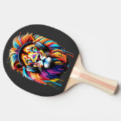 Raquette De Ping Pong Un lion dans les écouteurs (Côté)
