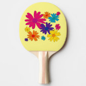 Raquette De Ping Pong Un lit fleuri de fleurs marguerites (Devant)