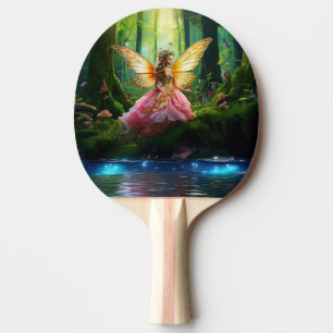 Raquette De Ping Pong Une forêt de bois féerique magique