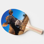 Raquette De Ping Pong Une vache Jersey curieuse (Côté)