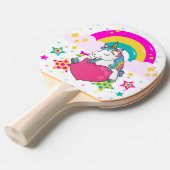 Raquette De Ping Pong Unicorne arc-en-ciel avec étoiles (Devant Angle)