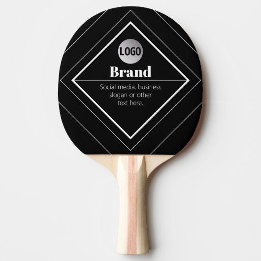 Raquette De Ping Pong Upload Your Logo & Customizable Text Design (Devant)