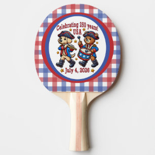 Raquette De Ping Pong USA 250th Anniversary Souvenir - Patriotique
