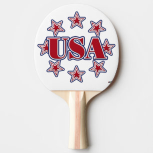 Raquette De Ping Pong USA avec les étoiles
