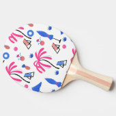 Raquette De Ping Pong Vacances d'été : Palm Trees Ananas Motif (Côté)
