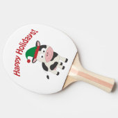 Raquette De Ping Pong Vacances Joyeuses Noël Elf Cow (Côté)