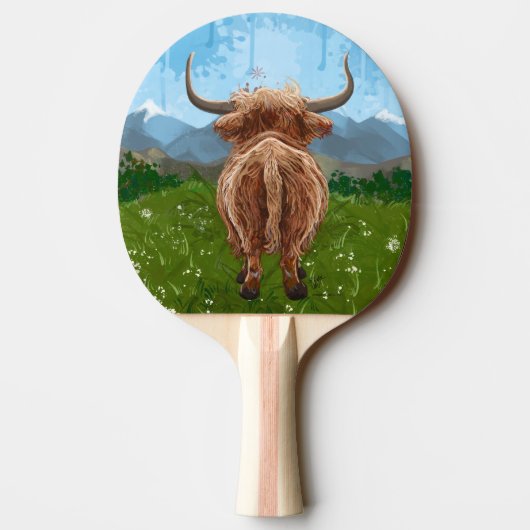 Raquette De Ping Pong Vache Ping Pong Highland (Dos)