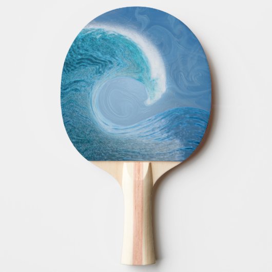 Raquette De Ping Pong Vague Bleue Artistique (Devant)