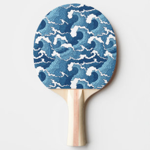 Raquette De Ping Pong Vagues Abstraites